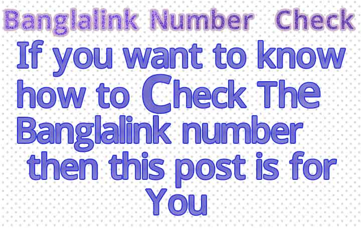 banglalink number check