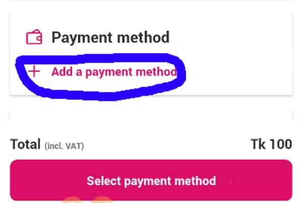 add a payment method to foodpanda