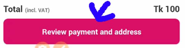 review payment and address in foodpanda